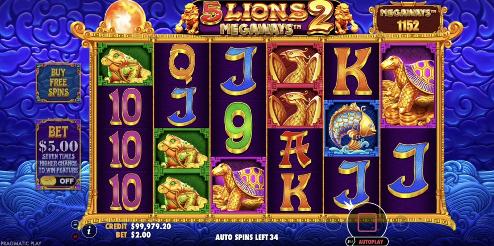 5 Lions Megaways 2 Slot